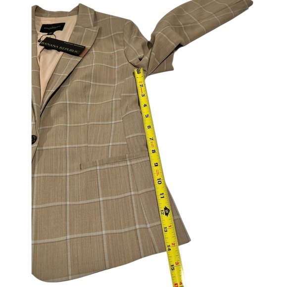 Banana Republic Women's 6 Plaid Blazer Jacket NWT Classic Fit Single Button - Picture 8 of 16
